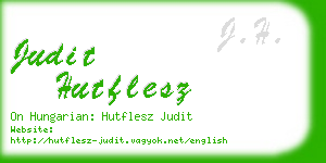 judit hutflesz business card